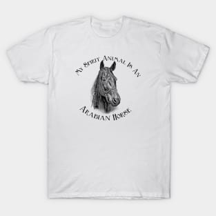 Horsehead Illustration with Text T-Shirt